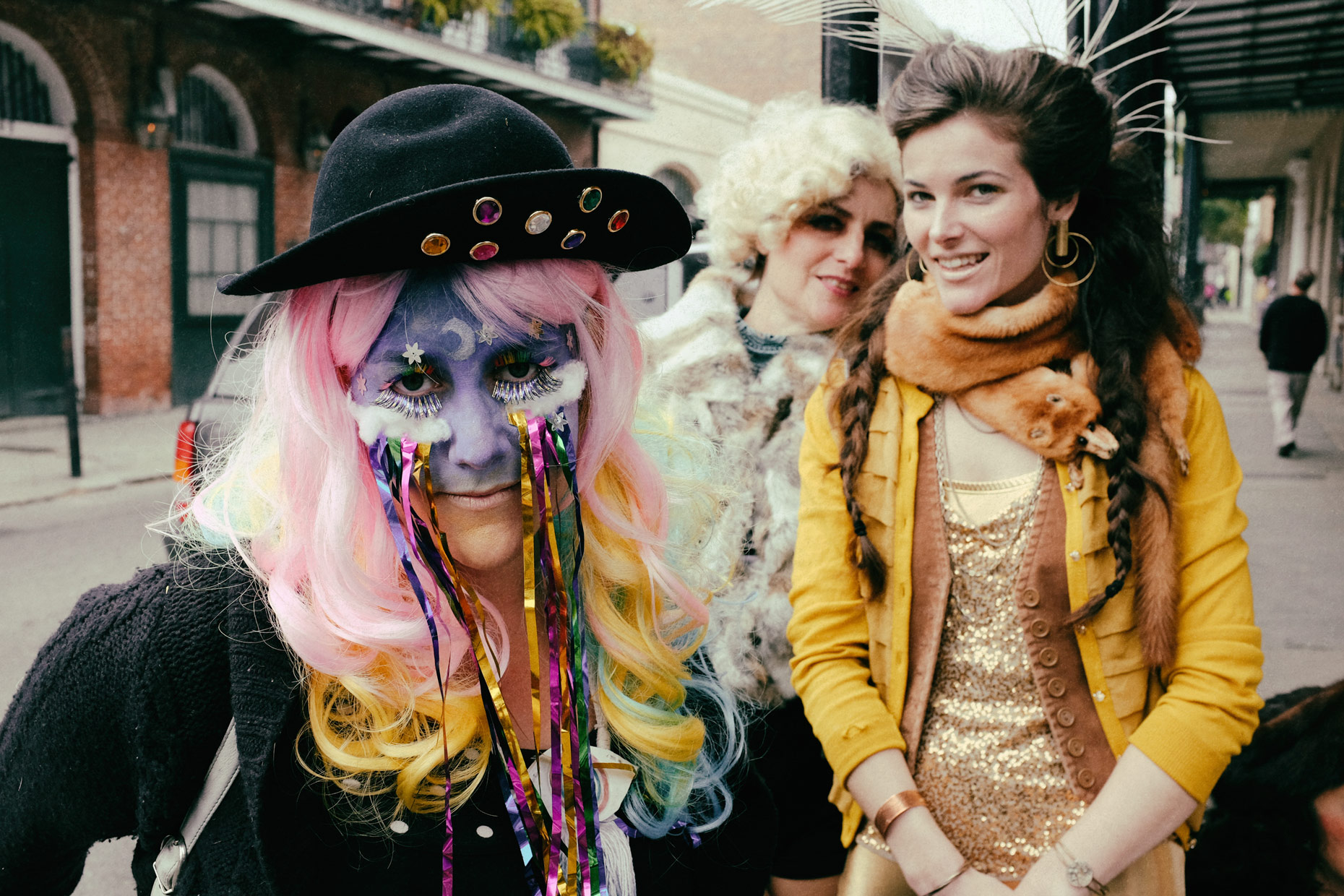 Mardis Gras girls in New Orleans by photographer Kevin Brown