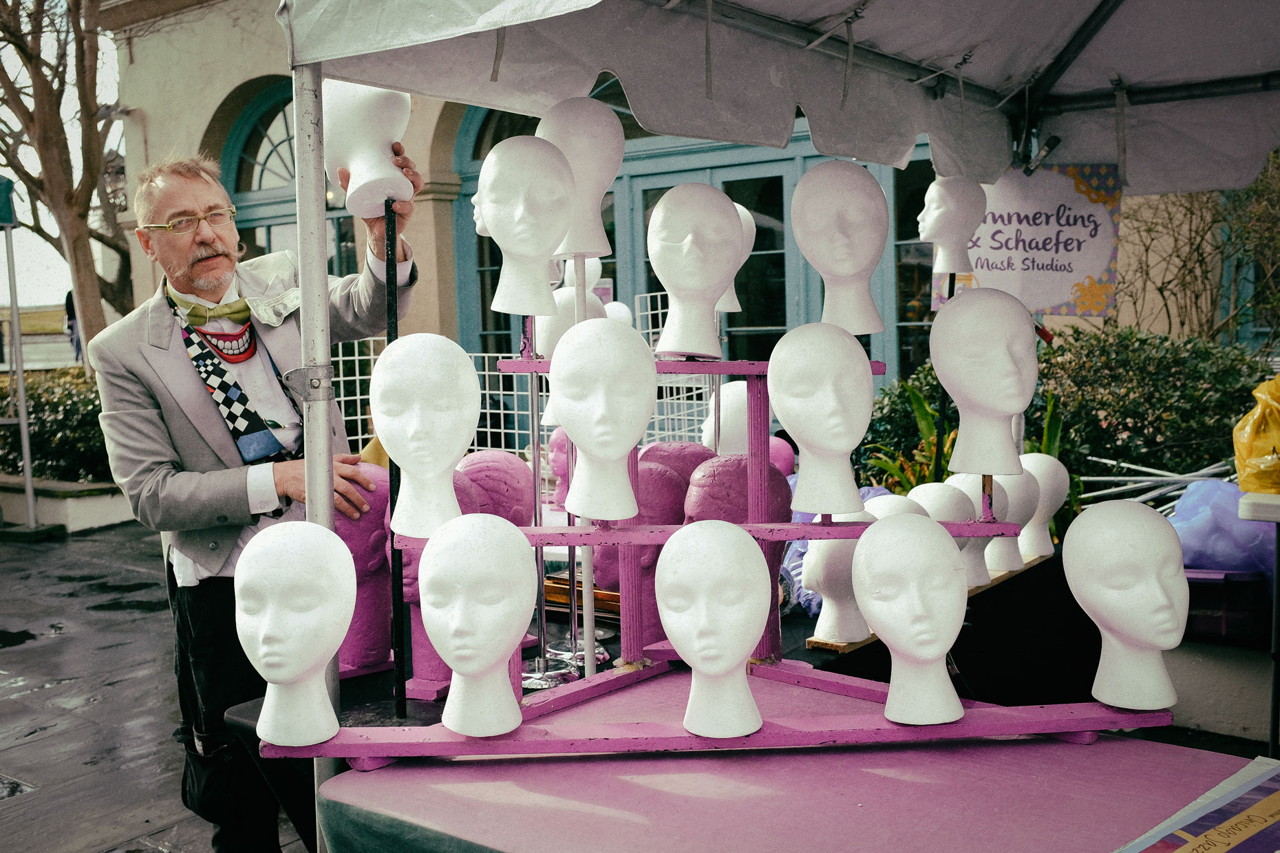 Mannequin heads in New Orleans by photographer Kevin Brown