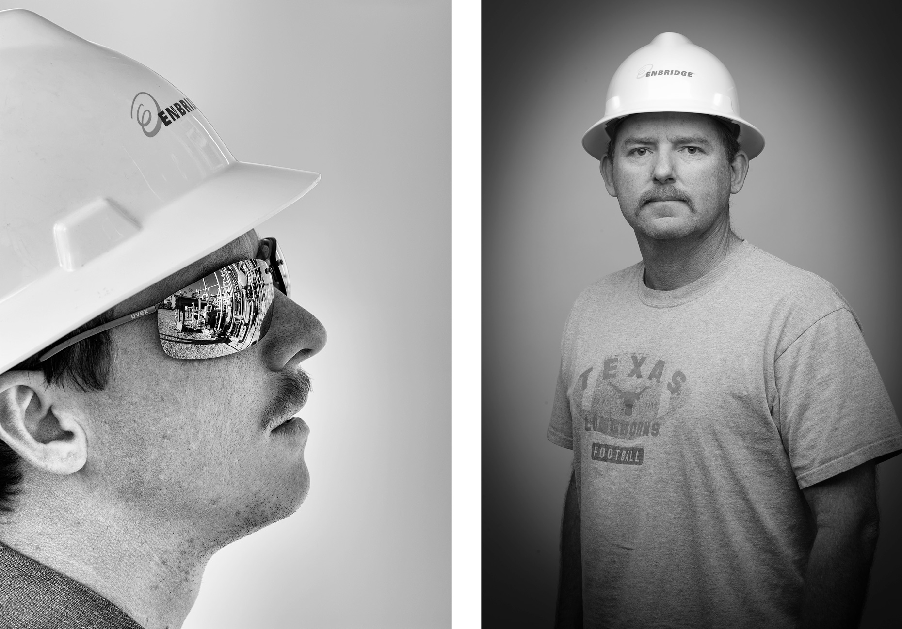Oil and gas worker portraits by Kevin Brown, photographed in east Texas.