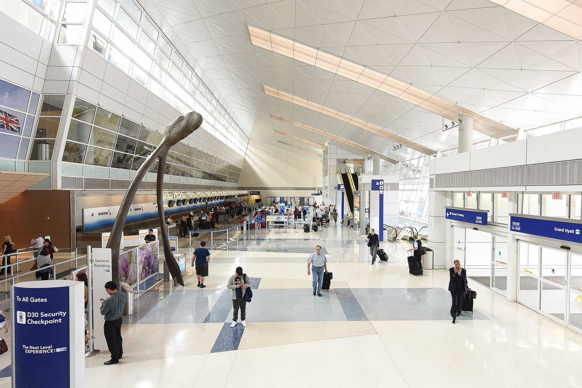 Terminal D at DFW Airport by commercial photographer in Dallas Kevin Brown