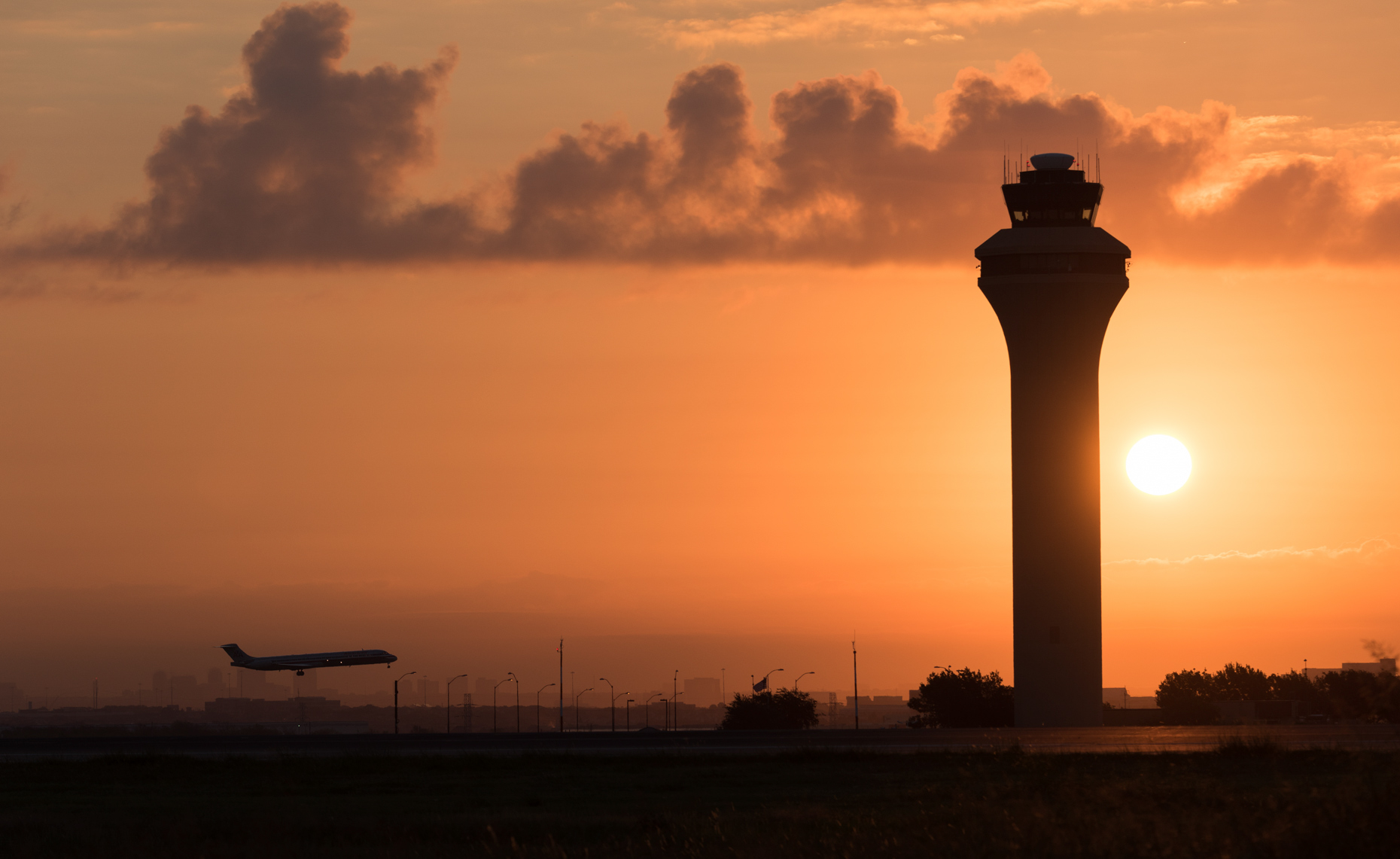 East control tower at DFW Airport by commercial photographer in Dallas Kevin Brown