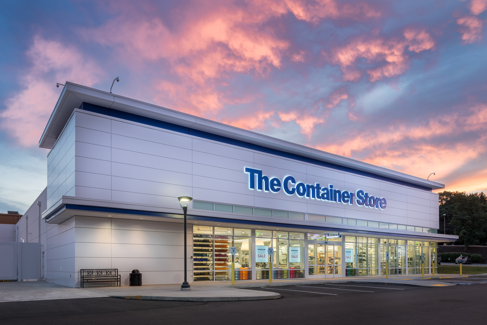 The Container Store architectural exterior photography by Kevin Brown