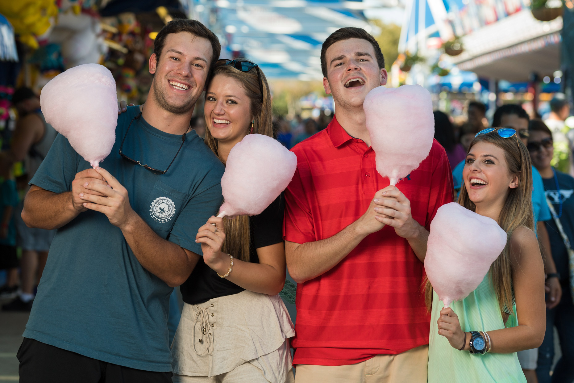 Kids and cotton candy at The State Fair of Texas. Photography by Kevin ...