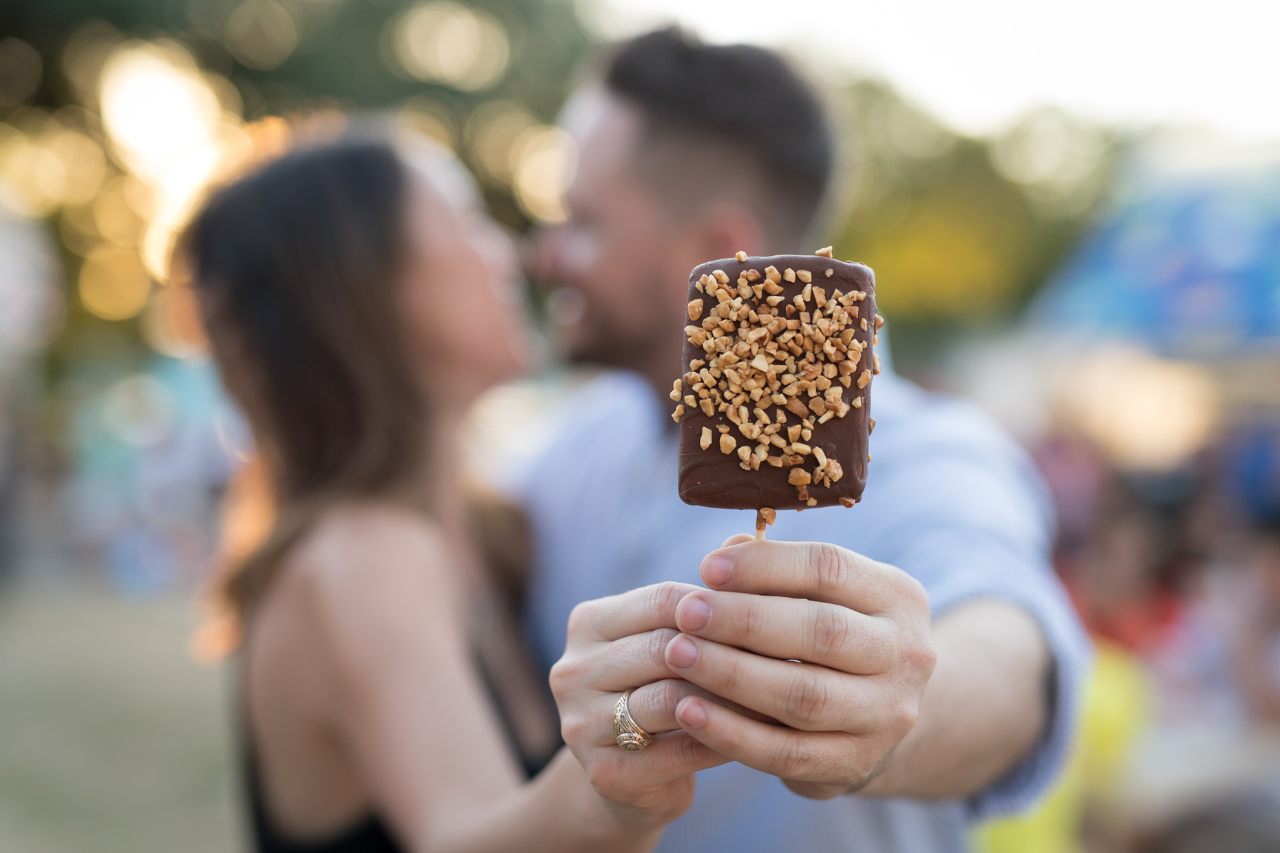 Ice cream and a kiss at The State Fair of Texas. Photography by Kevin Brown