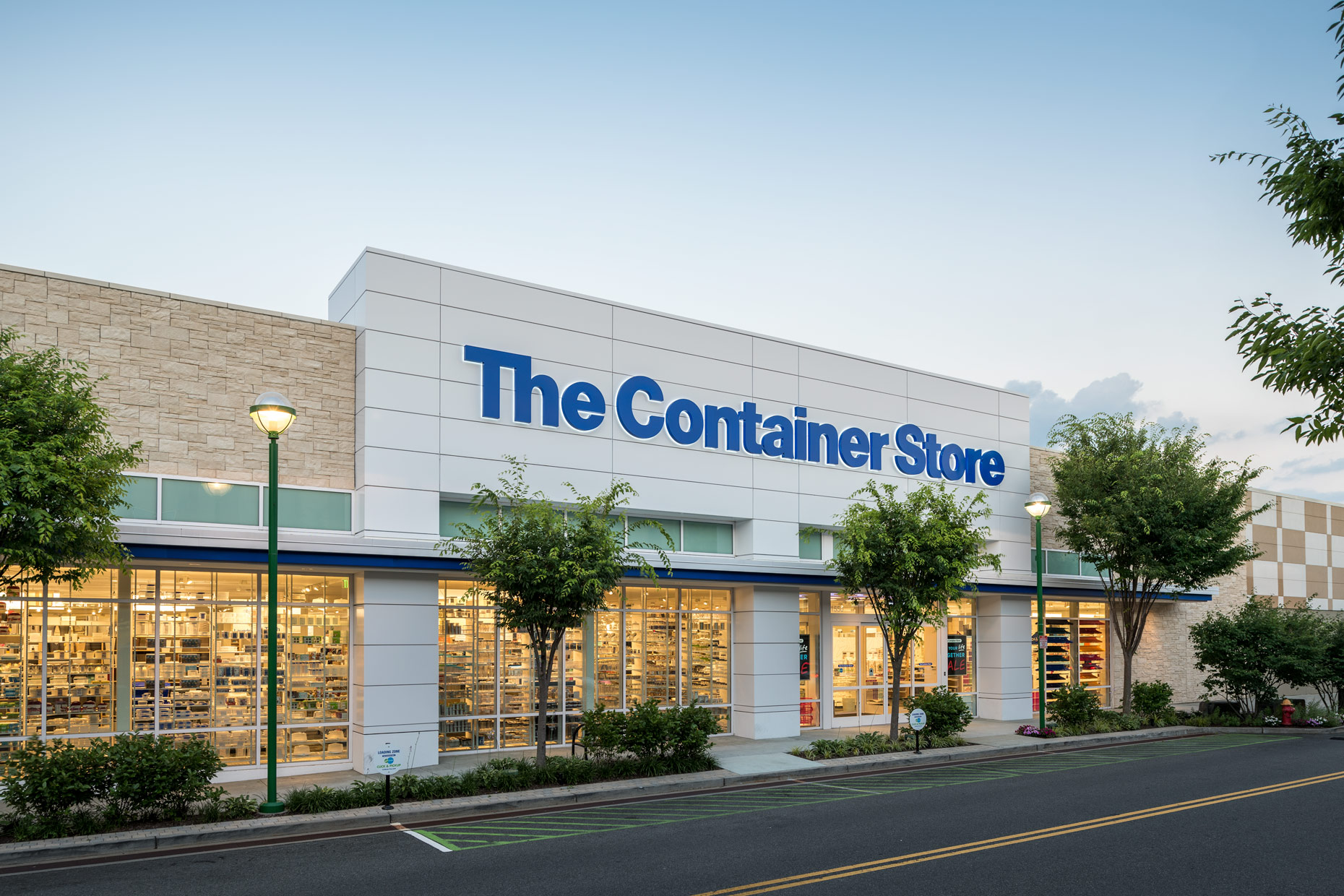The Container Store architectural exterior photography by Kevin Brown