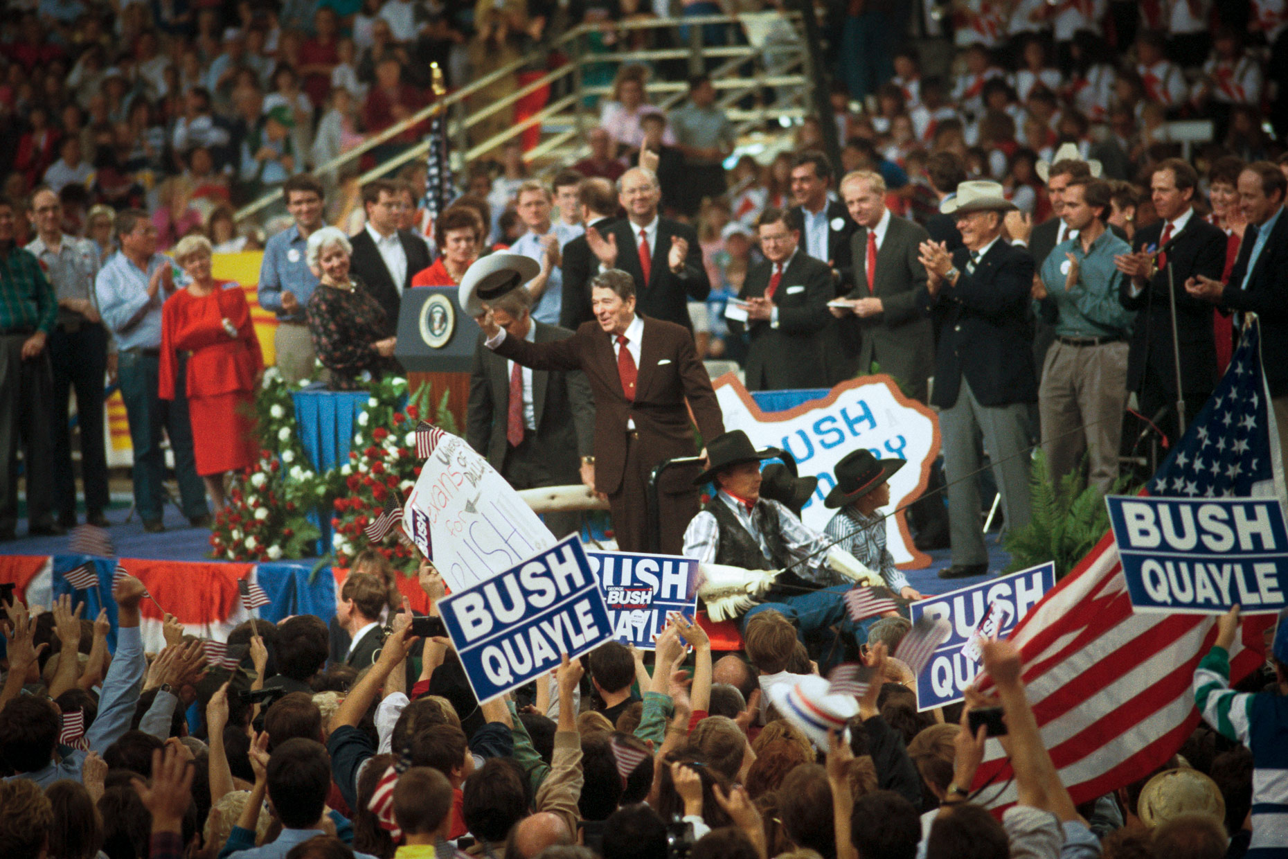 Ronald Reagan in Dallas, TX 1986 by Kevin Brown
